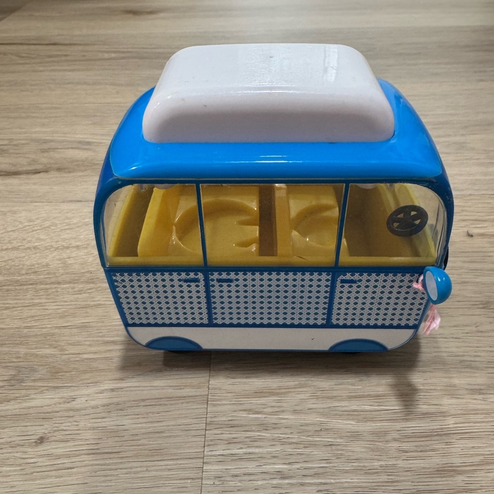 Blue and Yellow Toy Van for Kids